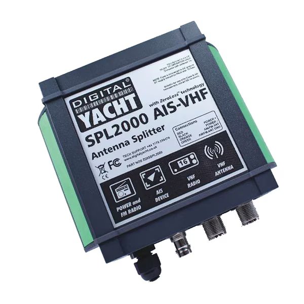 SPL2000 VHF/AIS Powered Antenna Splitter, Digital Yacht, Mfr#: ZDIGSPL2000